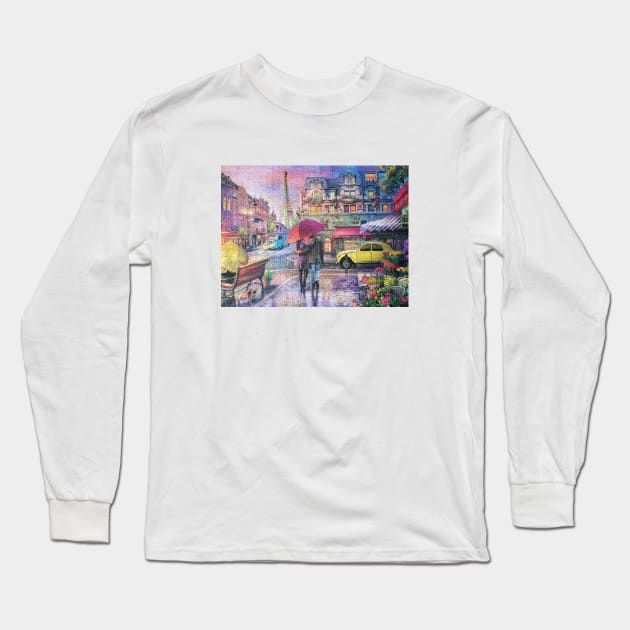 Paris Couple Long Sleeve T-Shirt by RedRock